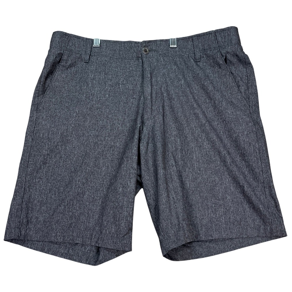 Swiss Tech Performance Hybrid Shorts‎ Mens 36 Gray Heather Flat Front Golf EUC